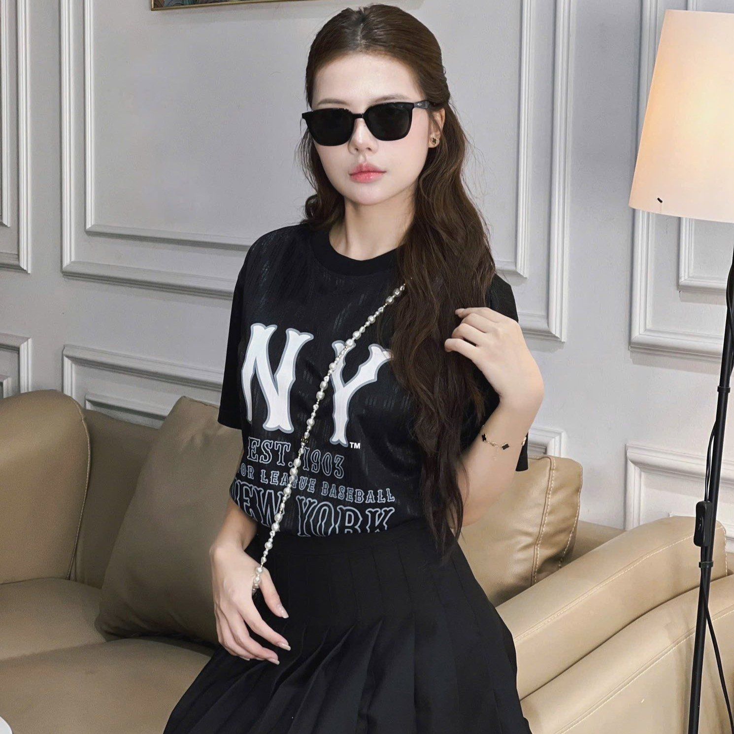  Áo Thun New Era - [Unisex] NY Yankees Jersey Black - 15488914 