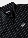  Áo Sơ Mi [Unisex] Badblood - [w-sht25-004] Dark Classic Short Sleeve Shirt Black/Striped 