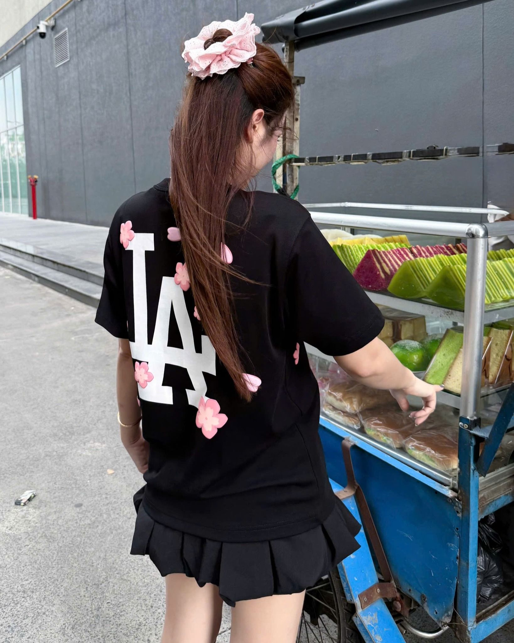  Áo Thun New Era - [Unisex] LA Dodgers Mini Peach Blossom White T-Shirt - 15565227 