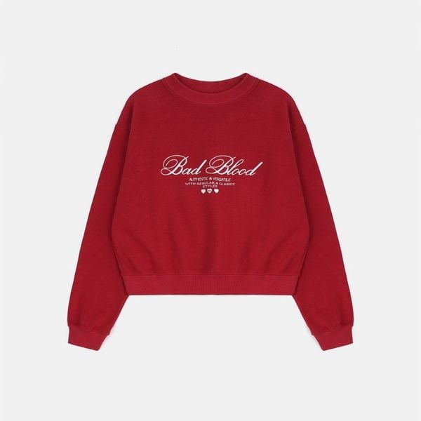 Áo Sweater [Unisex] Badblood - [w-sweatshirt24-004] Classic Logo sweatshirt - Red