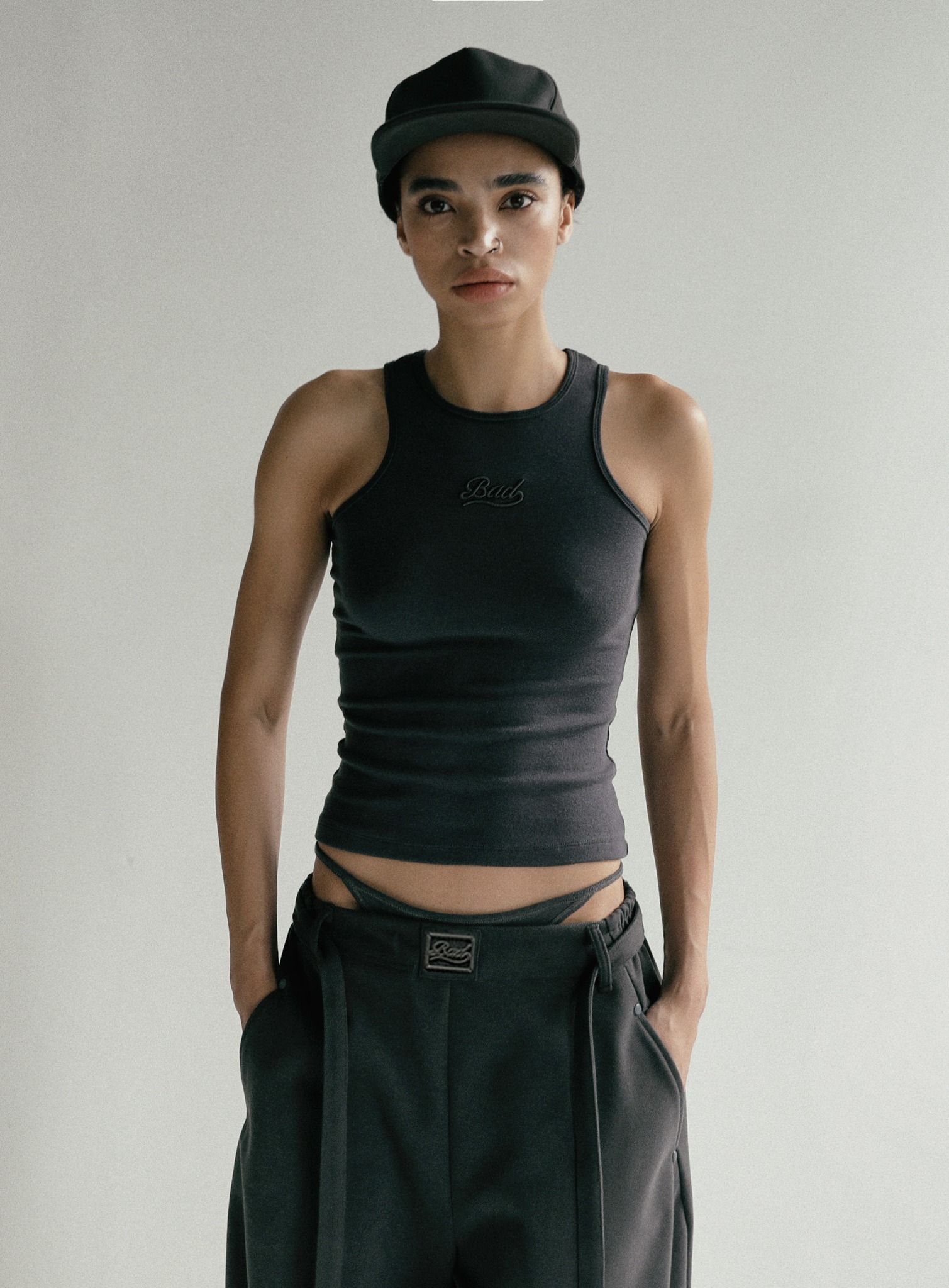  Áo Tanktop [Nữ] Badblood - [w-tnk24-062] Beyond Soft Tank 2 Grey 