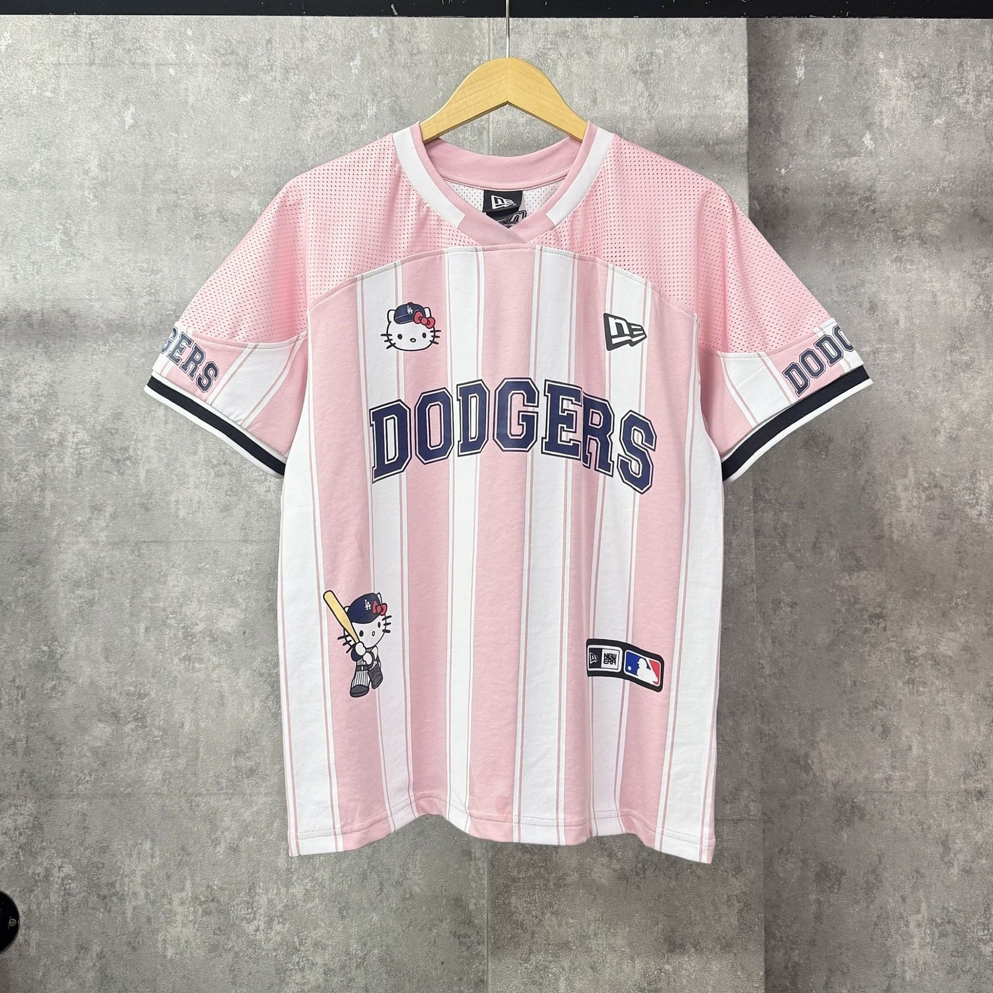  Áo Thun New Era - [Unisex] Kitty Dodgers Stripe Pink - 16668811 
