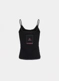  Áo Hai Dây [Nữ] Badblood - [w-tnk23-040] One Thing Camisole Black 