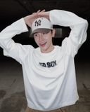  Nón MLB Korea - [Unisex] Signature Stripe Unstructured Ball Cap NY - 3ACPB255N-50BRD 