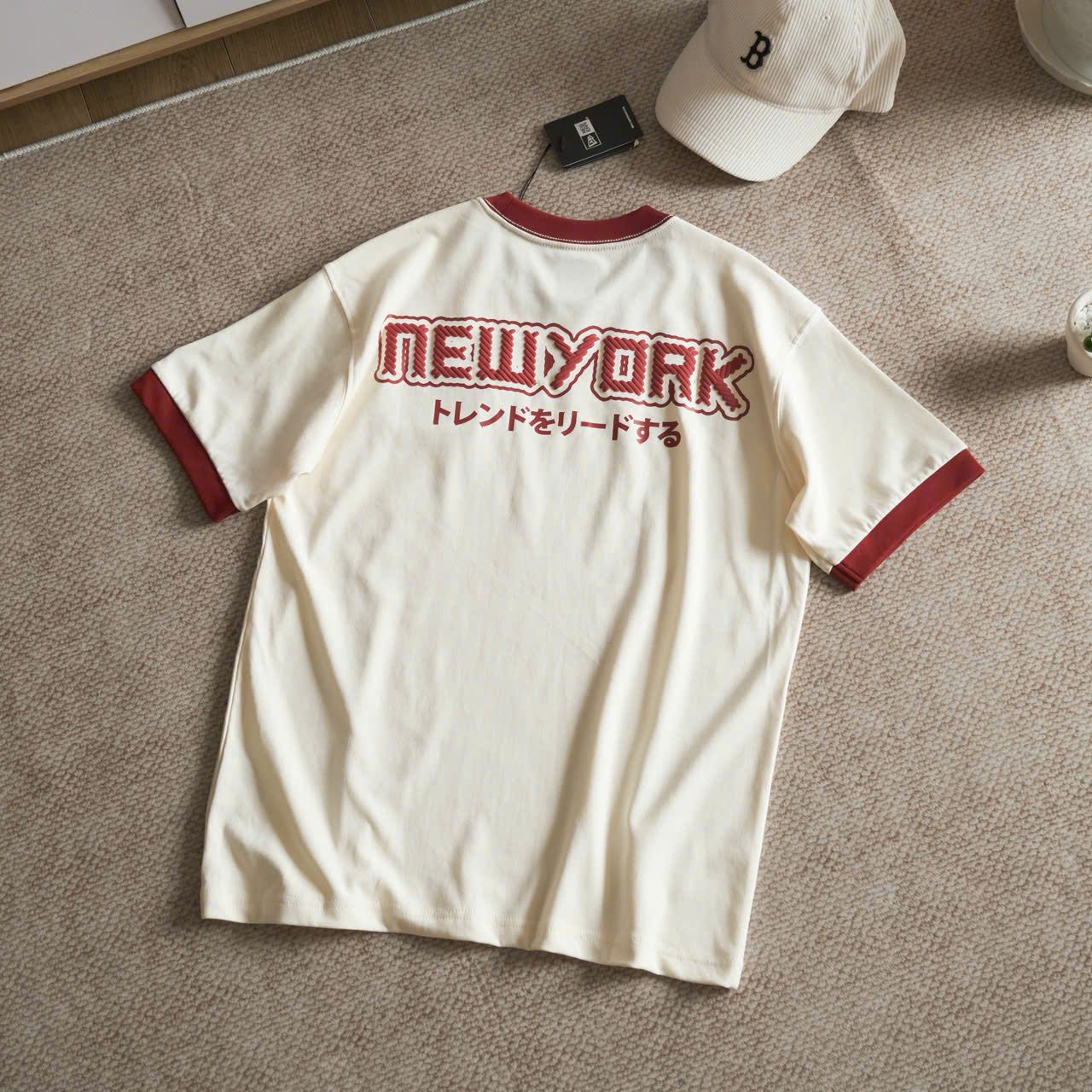  Áo Thun New Era - [Unisex] NY Yankees Japan Words Cream - 14422491 
