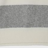  Áo Sweater Whoau Bokashi Stripe Collar Pullover Ivory - WHKAF4T32F 