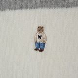  Áo Sweater Whoau Bokashi Stripe Collar Pullover Ivory - WHKAF4T32F 