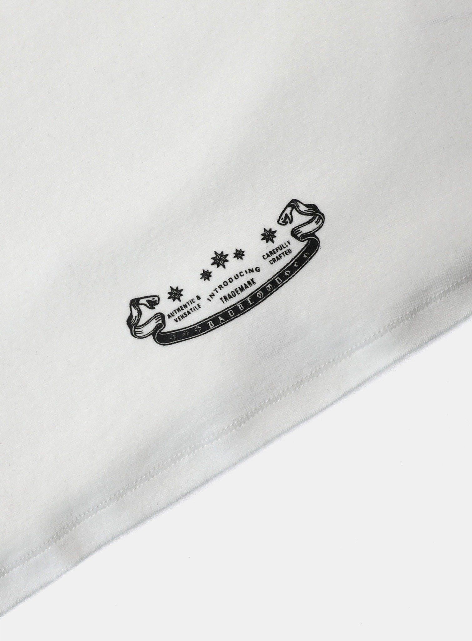  Áo Thun [Unisex] Badblood - [w-tee25-039] Mystic Logo Jersey Short Sleeve Slim Fit White 