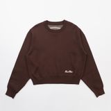  Áo Sweater [Unisex] Badblood - [w-knt24-009] Classic Big Logo Crewneck Sweater - Brown 
