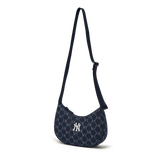  Túi Xách MLB Diamond Monogram Denim JQD Hobo Bag NY Yankees - 3ABQMV45N-50INS 