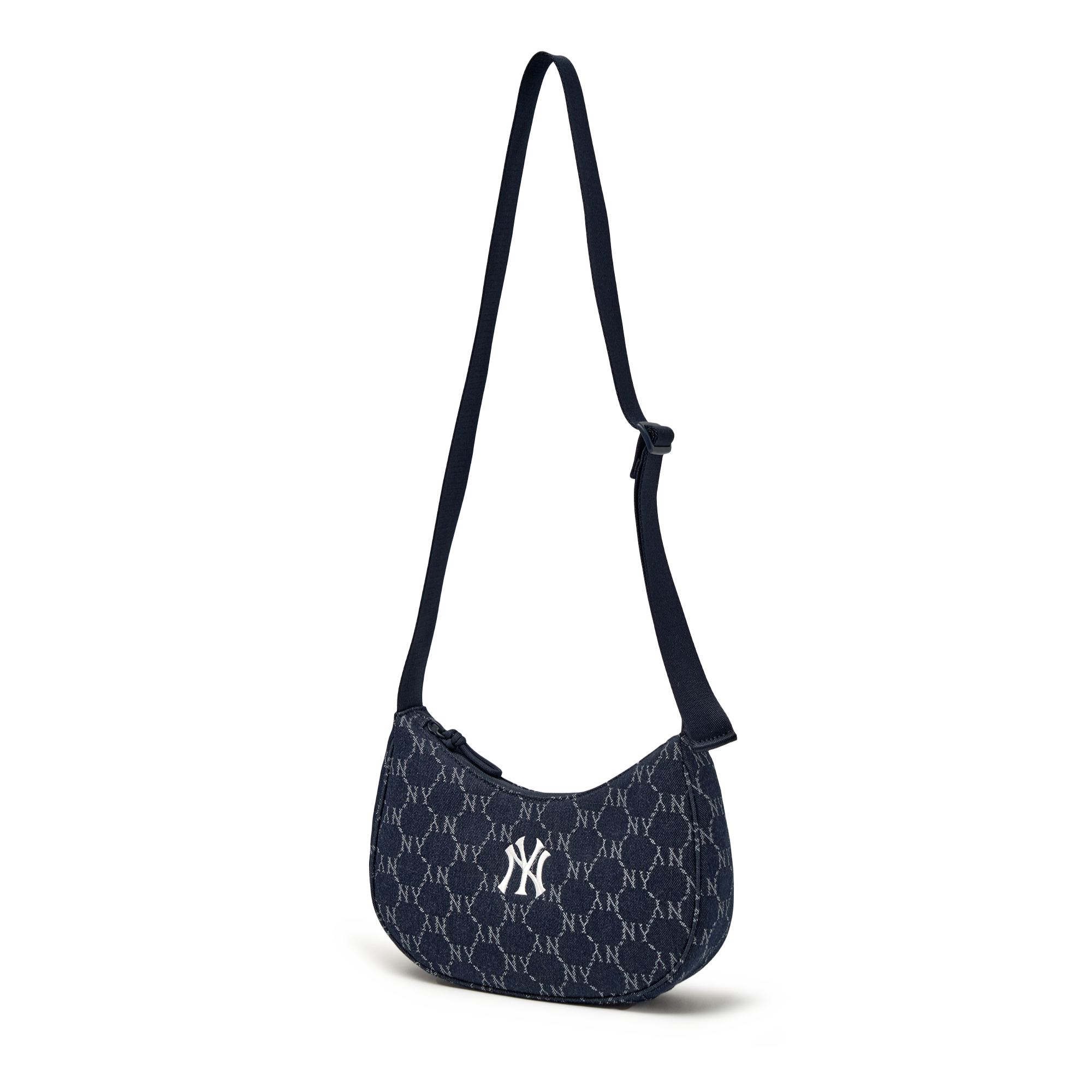  Túi Xách MLB Diamond Monogram Denim JQD Hobo Bag NY Yankees - 3ABQMV45N-50INS 