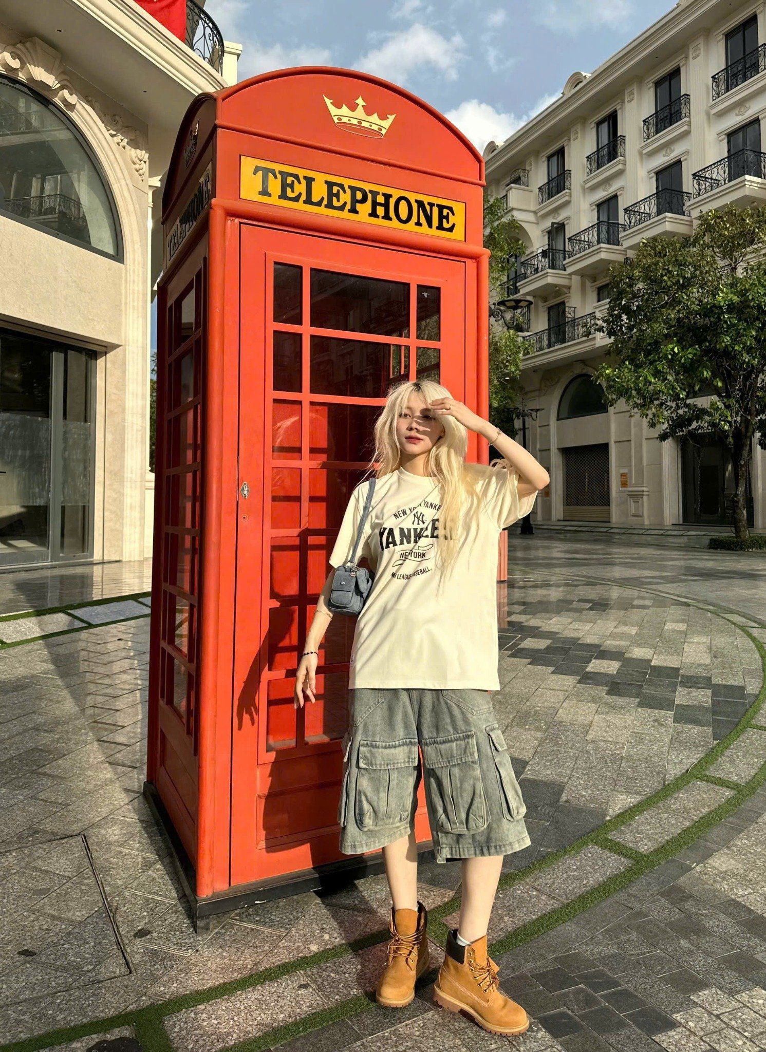  Áo Thun New Era - [Unisex] NY Yankees Retro Logo Cream T-Shirt - 15488856 