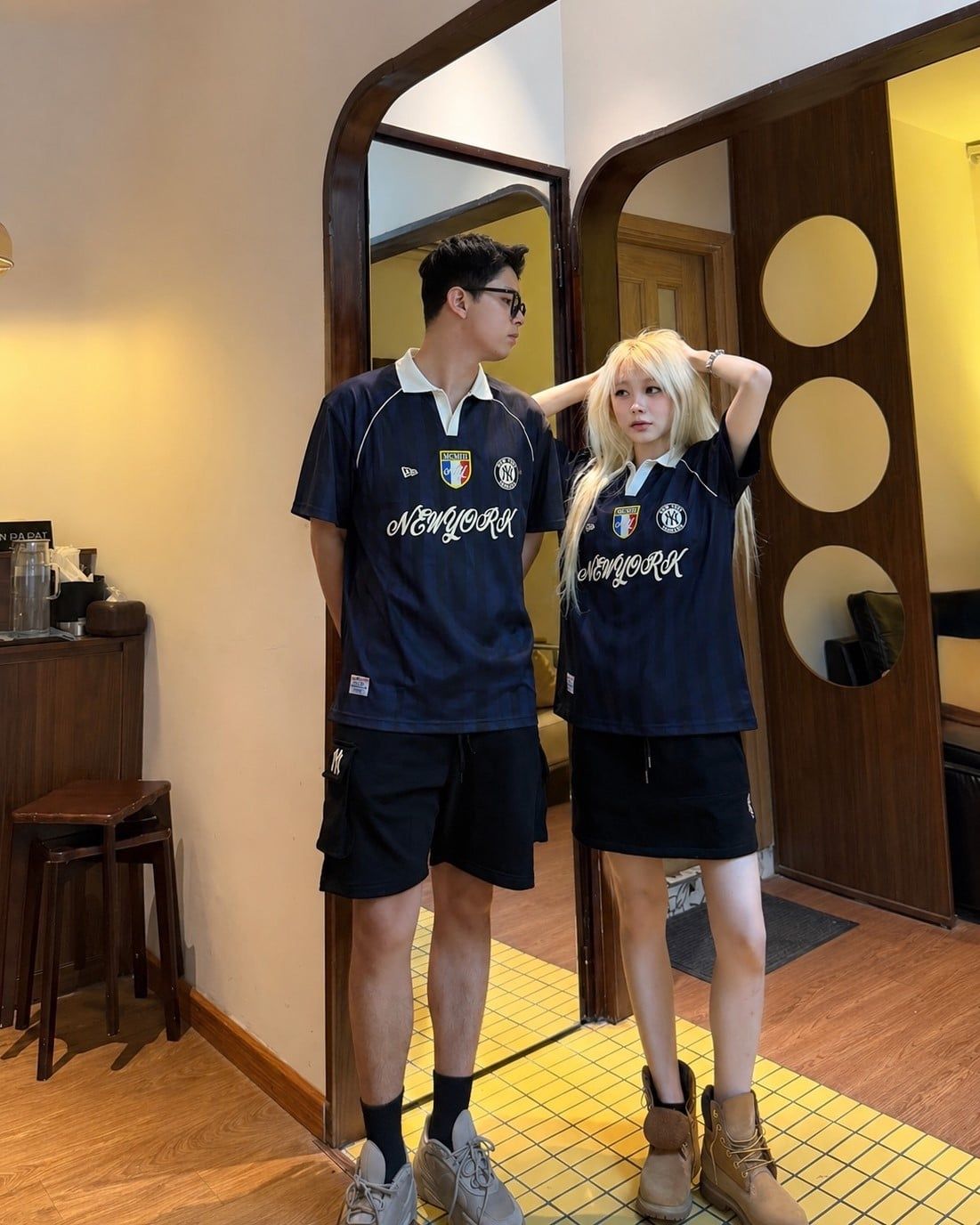  Áo Thun Polo New Era - [Unisex] NY Jersey Football Stripes - 17778451 