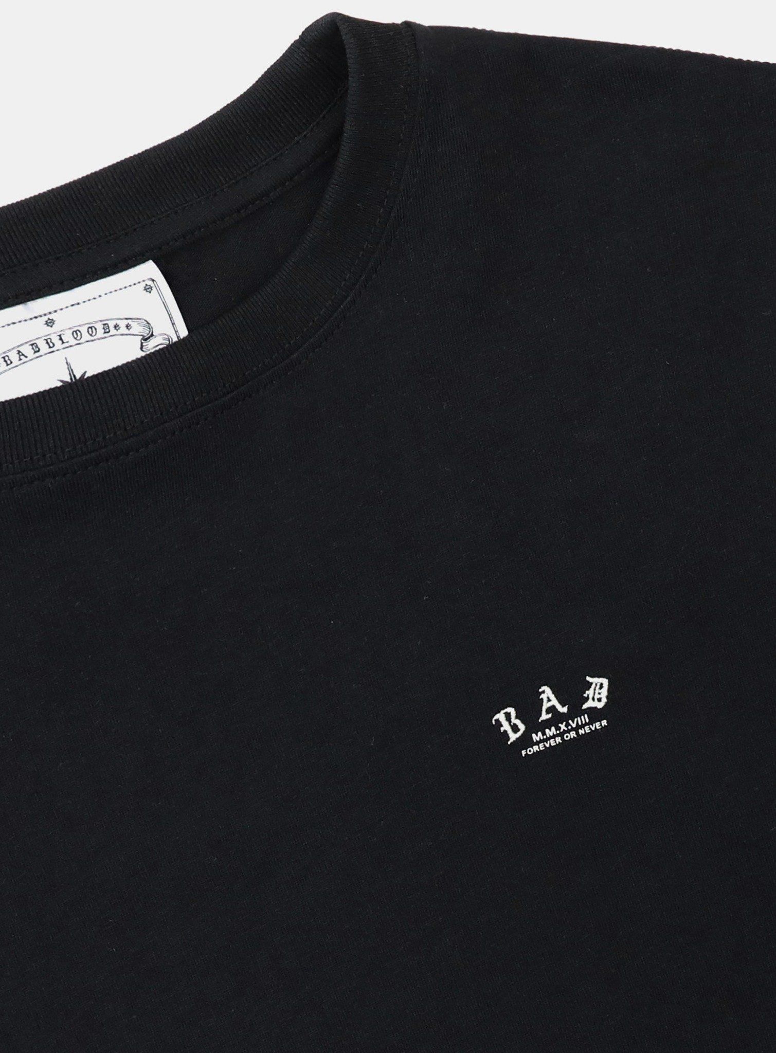  Áo Thun [Unisex] Badblood - [w-tee25-088] BAD Mini Logo T-Shirt Black 