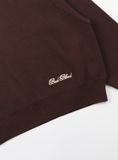  Áo Sweater [Unisex] Badblood - [w-knt24-009] Classic Big Logo Crewneck Sweater - Brown 