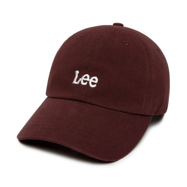 Nón Lee [Unisex] - Small Twitch Logo Cotton Curve Ball Cap Burgundy - LE2503CA01BU