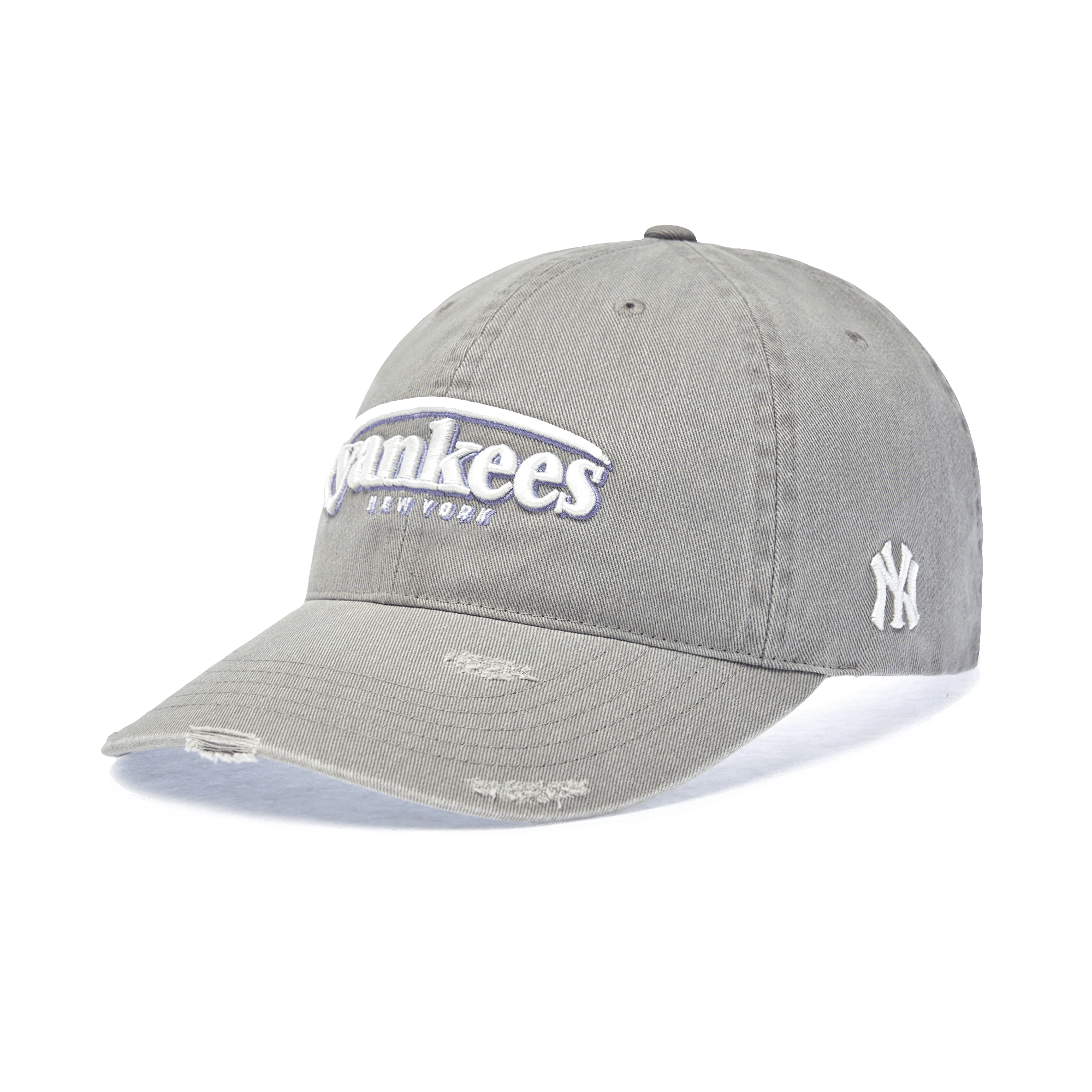  Nón MLB Korea - [Unisex] Vintage Damaged Curve Logo Unstructured Ball Cap - 3ACPV106N 