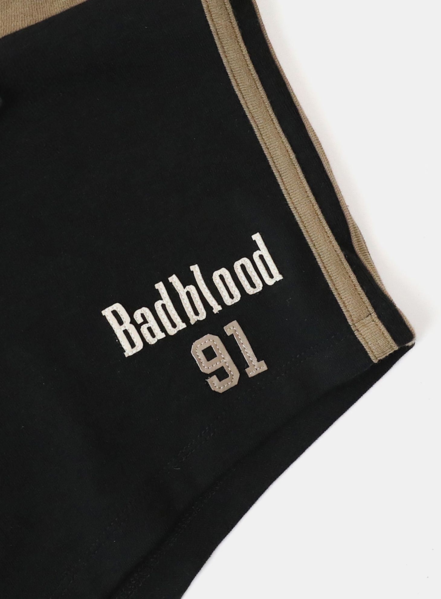 Quần Short [Nữ] Badblood - [w-srt25-012] Vintage Club Boy Shorts - Khaki/Black 