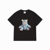  Áo thun [Nữ] ADLV - Acmédelavie Baby Face Monster Black 