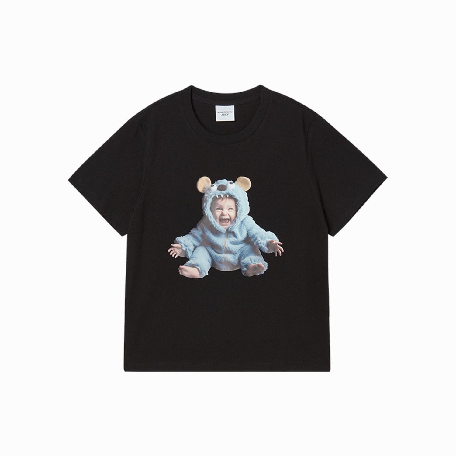  Áo thun [Nữ] ADLV - Acmédelavie Baby Face Monster Black 