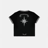  Áo Thun [Unisex] Badblood - [w-tee25-095] Cosmo Reflective Ringer T-Shirt Black 