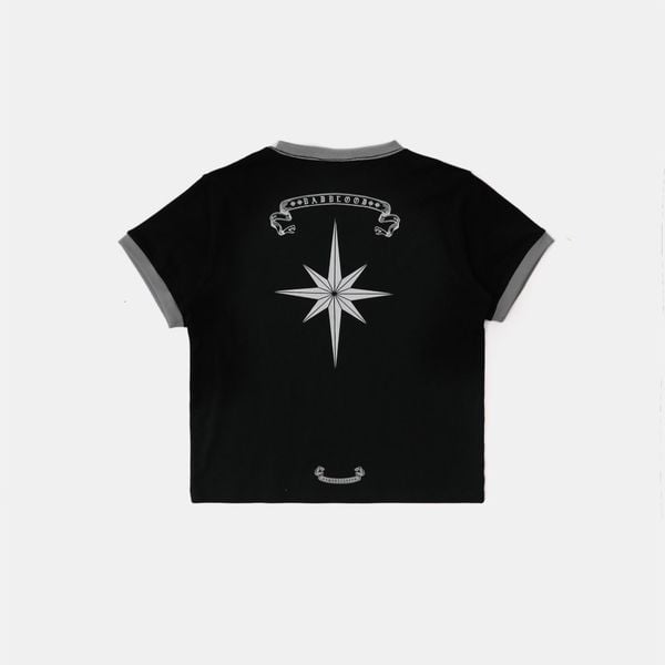 Áo Thun [Unisex] Badblood - [w-tee25-095] Cosmo Reflective Ringer T-Shirt Black