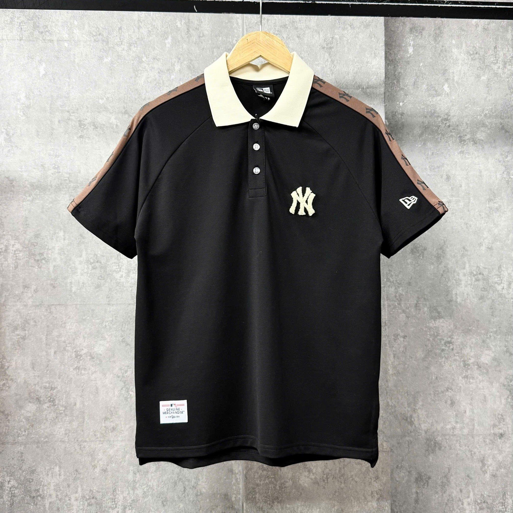  Áo Thun Polo New Era - [Unisex] Monogram NY Yankees Shoulder Line Black - 12354880 
