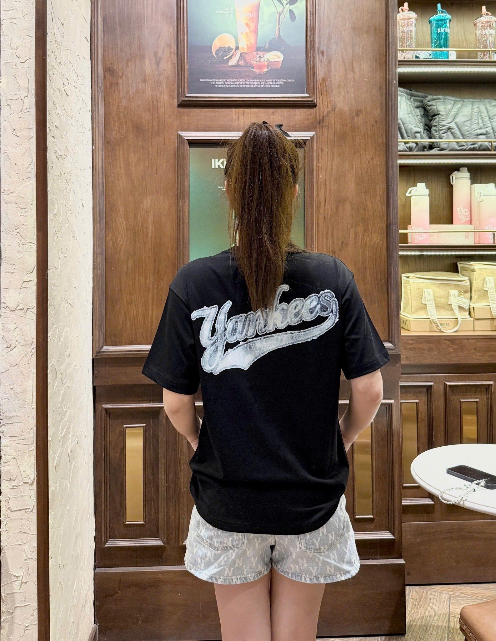  Áo Thun New Era - [Unisex] NY Yankees Like Denim Logo Black 