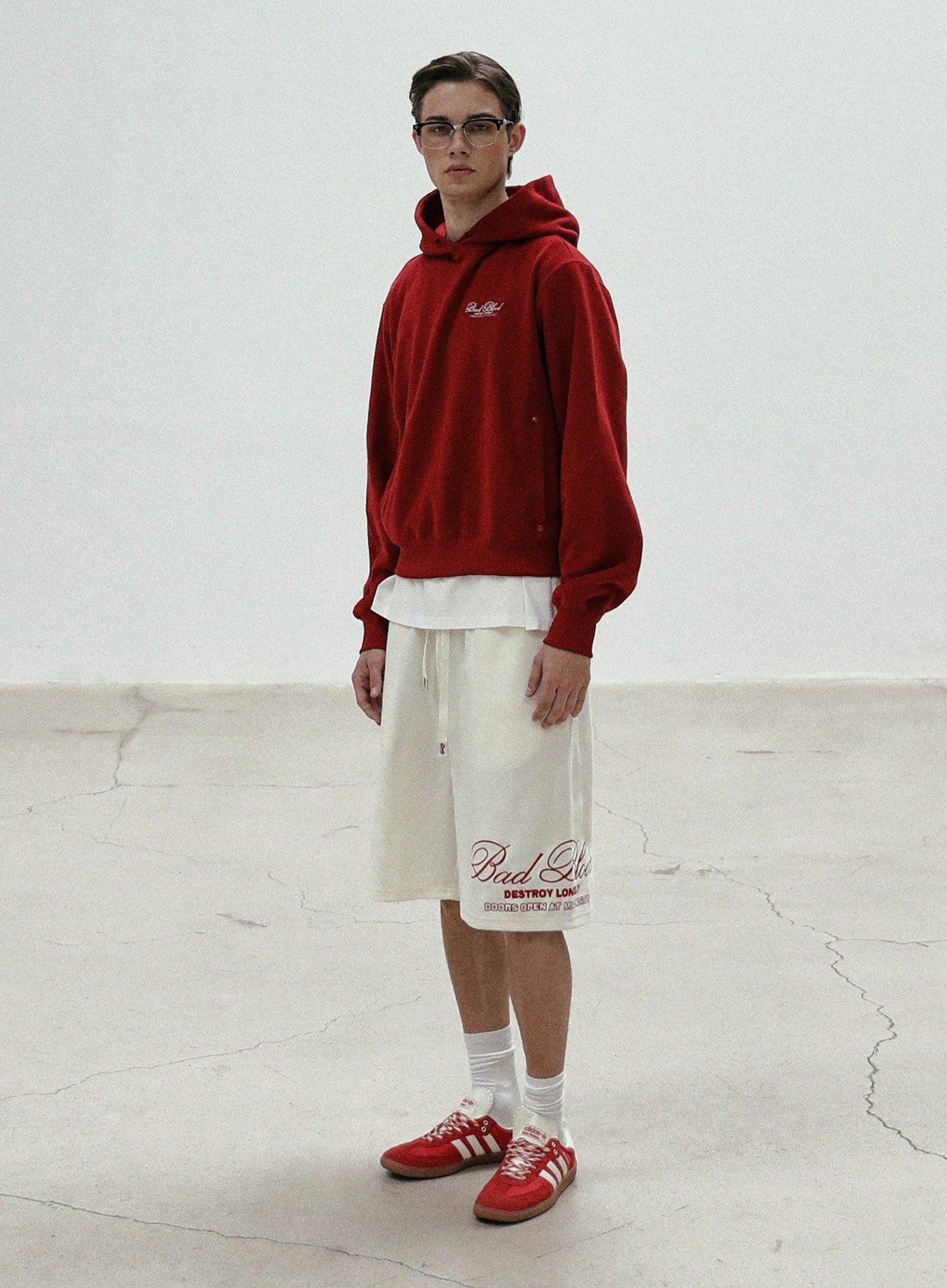  Áo Hoodie [Unisex] Badblood - [w-hde24-029] Classic Logo Hooded Red 