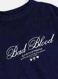  Áo Sweater [Unisex] Badblood - [w-sweatshirt24-018] Classic Logo sweatshirt - Navy 