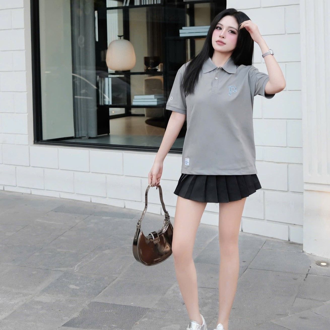  Áo Thun Polo New Era - [Unisex] P Basic Gray - 14385086 