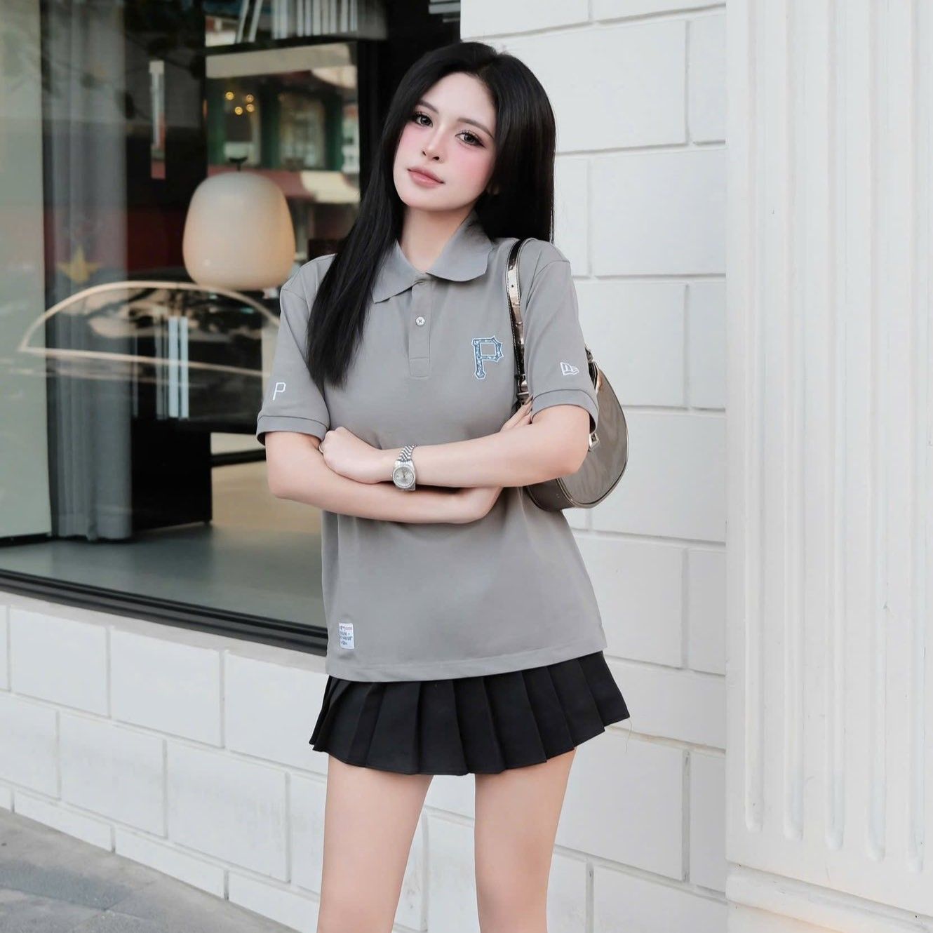  Áo Thun Polo New Era - [Unisex] P Basic Gray - 14385086 