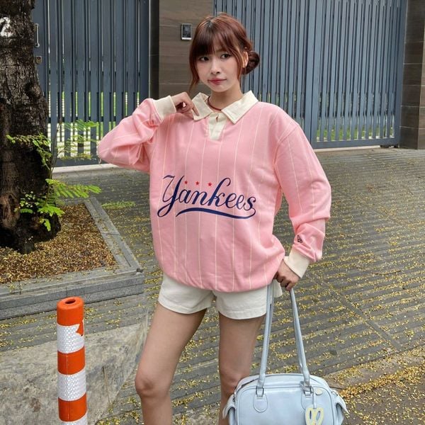 Áo Sweater Len New Era - [Unisex] NY Yankees Pink - 17438299