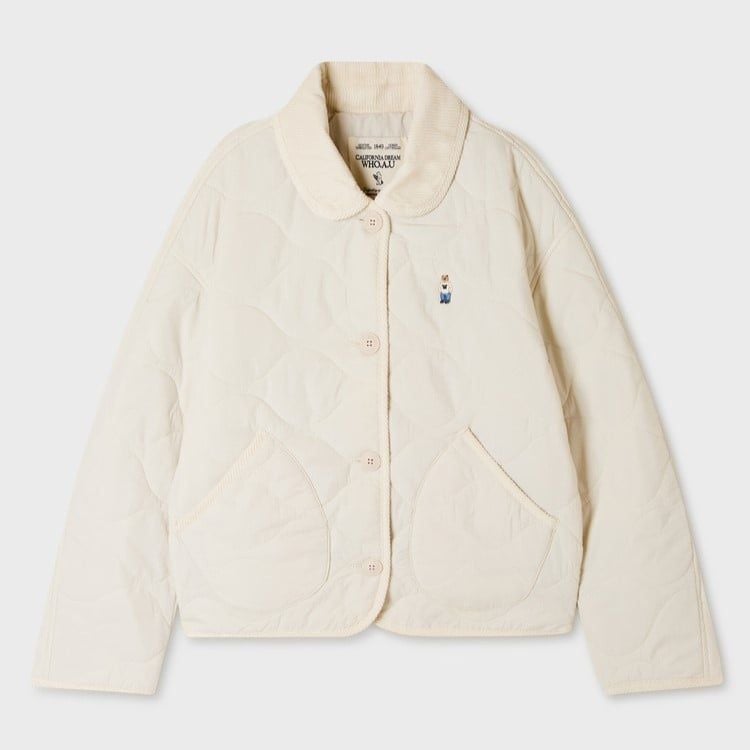  Áo Khoác Whoau [Nữ] - Steve Collar Quilting - WHJJG4954F 