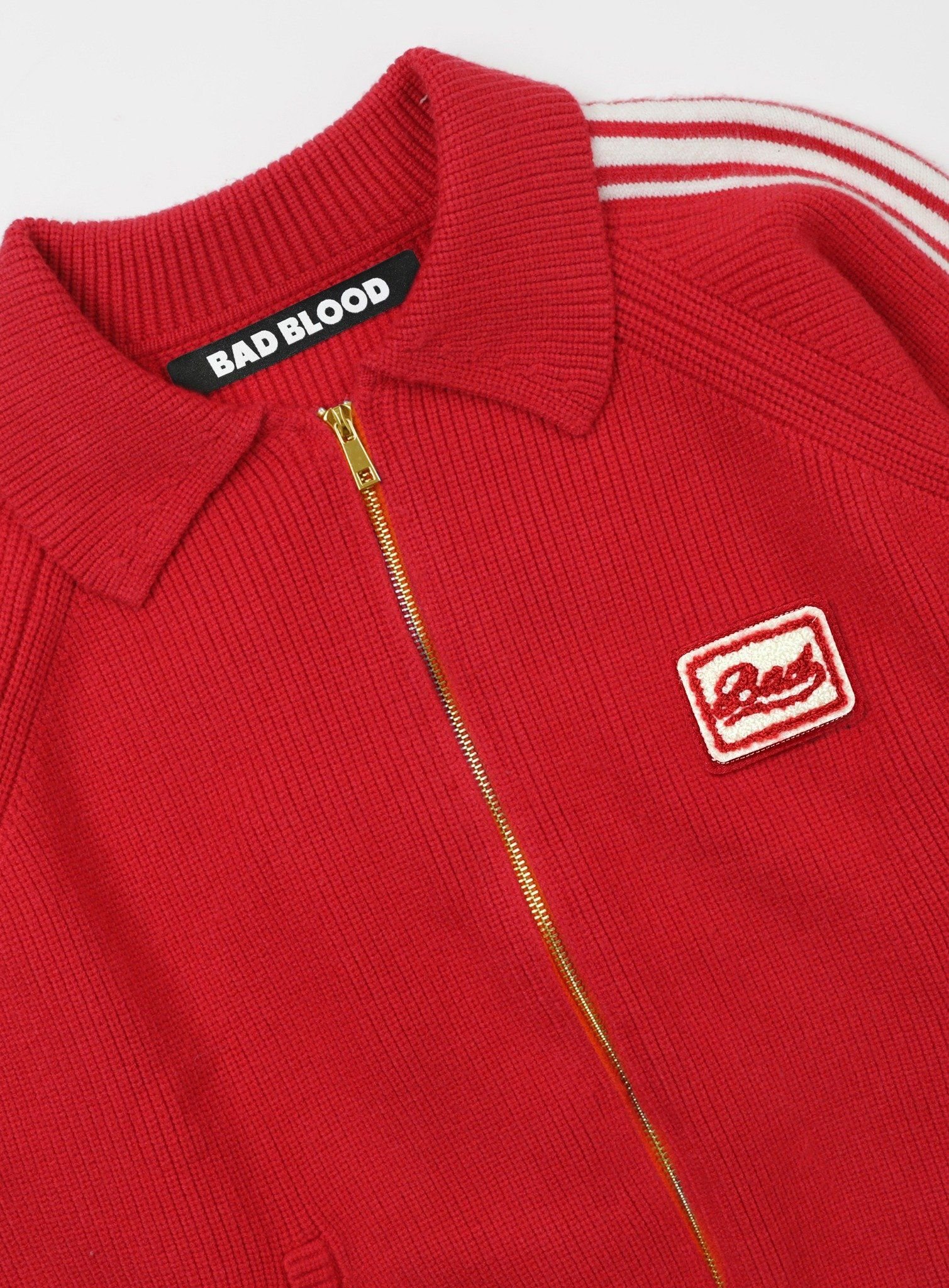 ◆BADBLOOD◆ Billy Knit Track Zip-Up Red w-knt24-013 Áo Khoác [Unisex] Badblood [w-knt24-013] Billy Track ZipUp