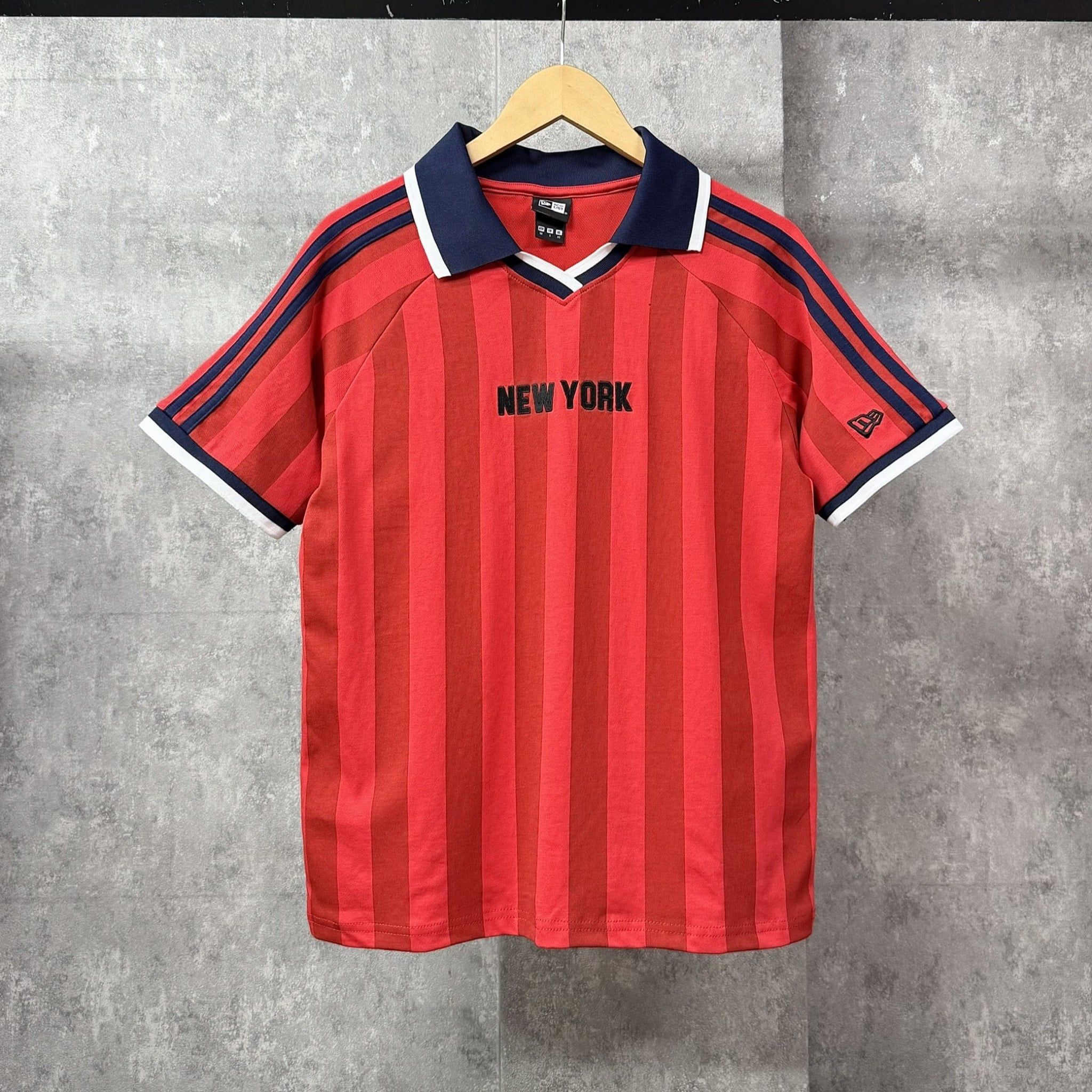  Áo Thun Polo New Era - [Unisex] NY Football Stripe Red 