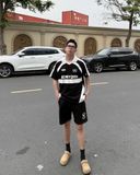  Áo Thun Polo New Era - [Unisex] NY Racing Style Black/White 