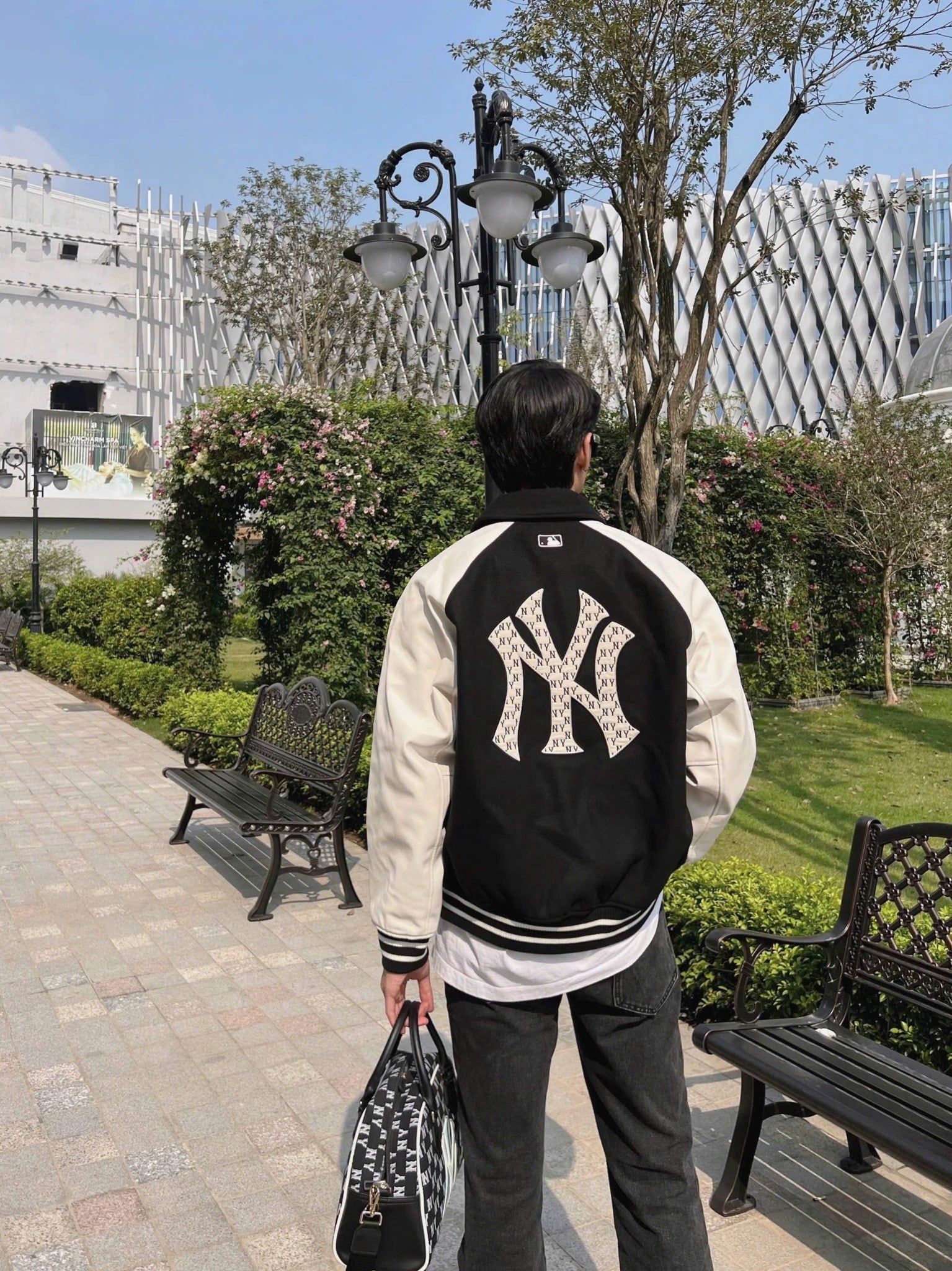  Áo Bomber MLB [Unisex] - Wool Biglux Varsity Jacket NY - 3AJPM1146-50BKS 