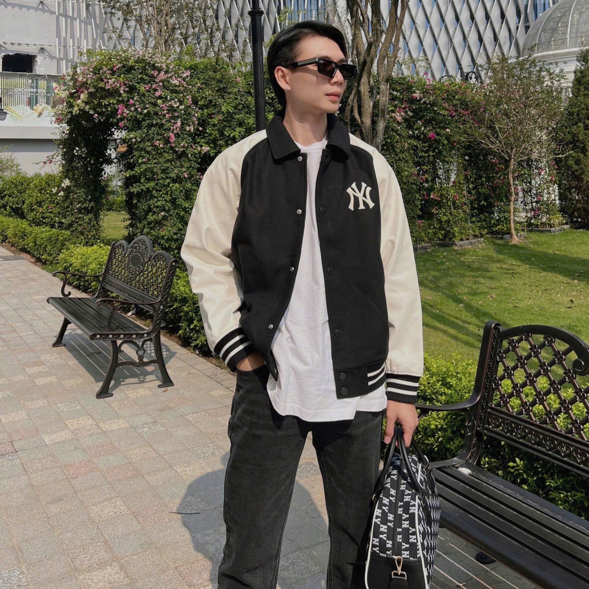  Áo Bomber MLB [Unisex] - Wool Biglux Varsity Jacket NY - 3AJPM1146-50BKS 