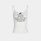  Áo Hai Dây [Nữ] Badblood - [w-tnk23-039] One Thing Camisole White 
