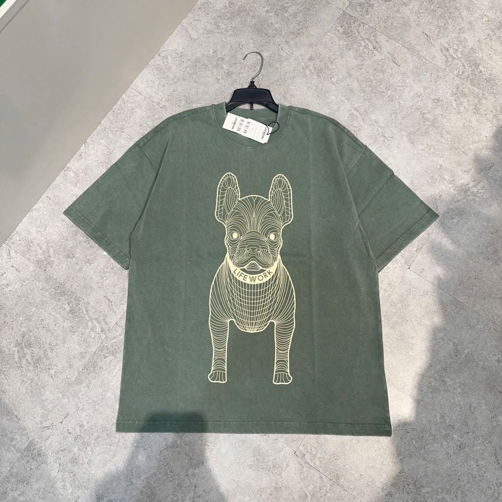  Áo thun Life Work - Life Work Big Logo Basic Dark Green - LW255TS991 