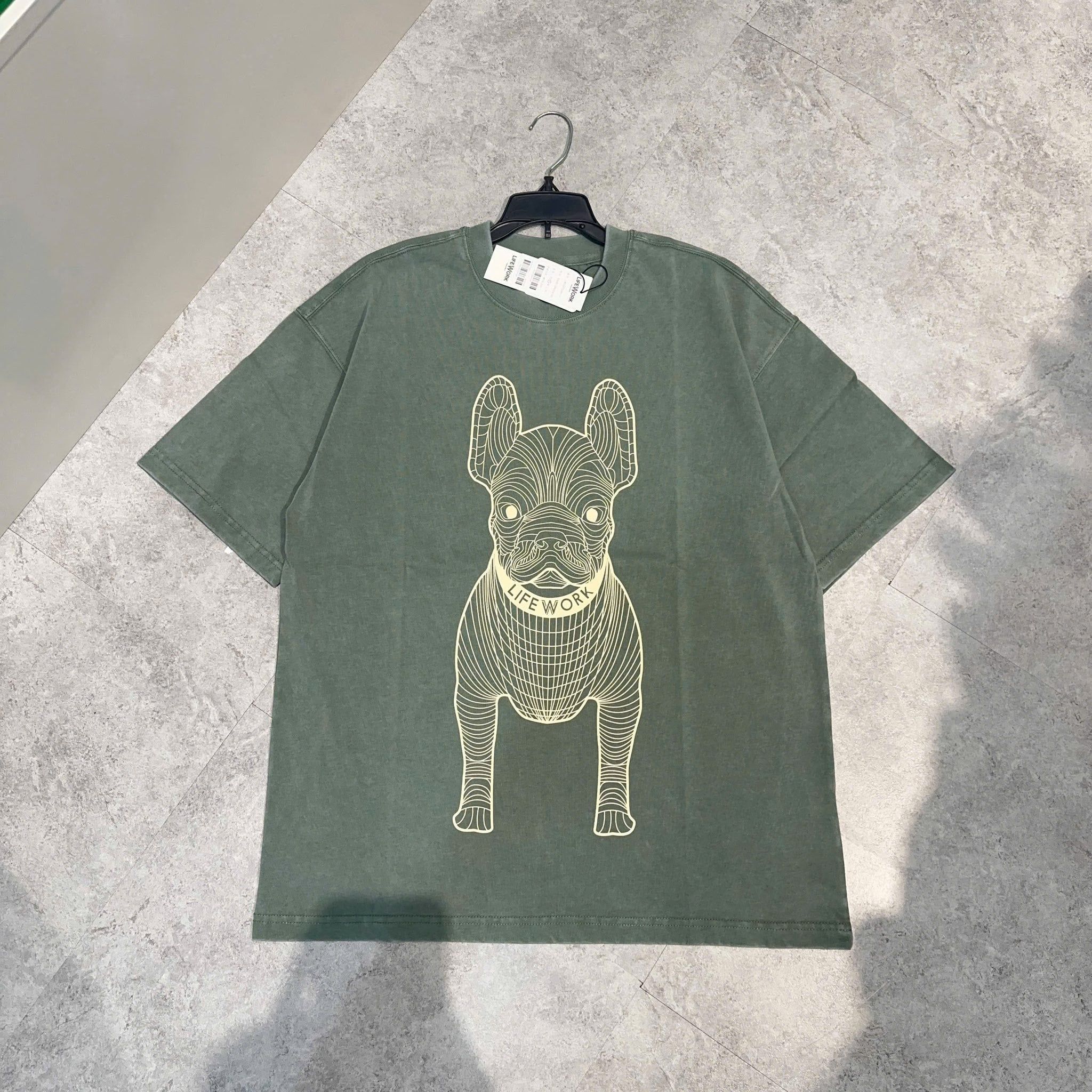  Áo thun Life Work - Life Work Big Logo Basic Dark Green - LW255TS991 