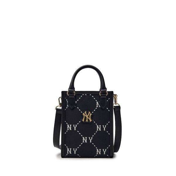 Túi Phone MLB Diamond Monogram Mini Tote NY Black 7ACRMD35N-50BKS
