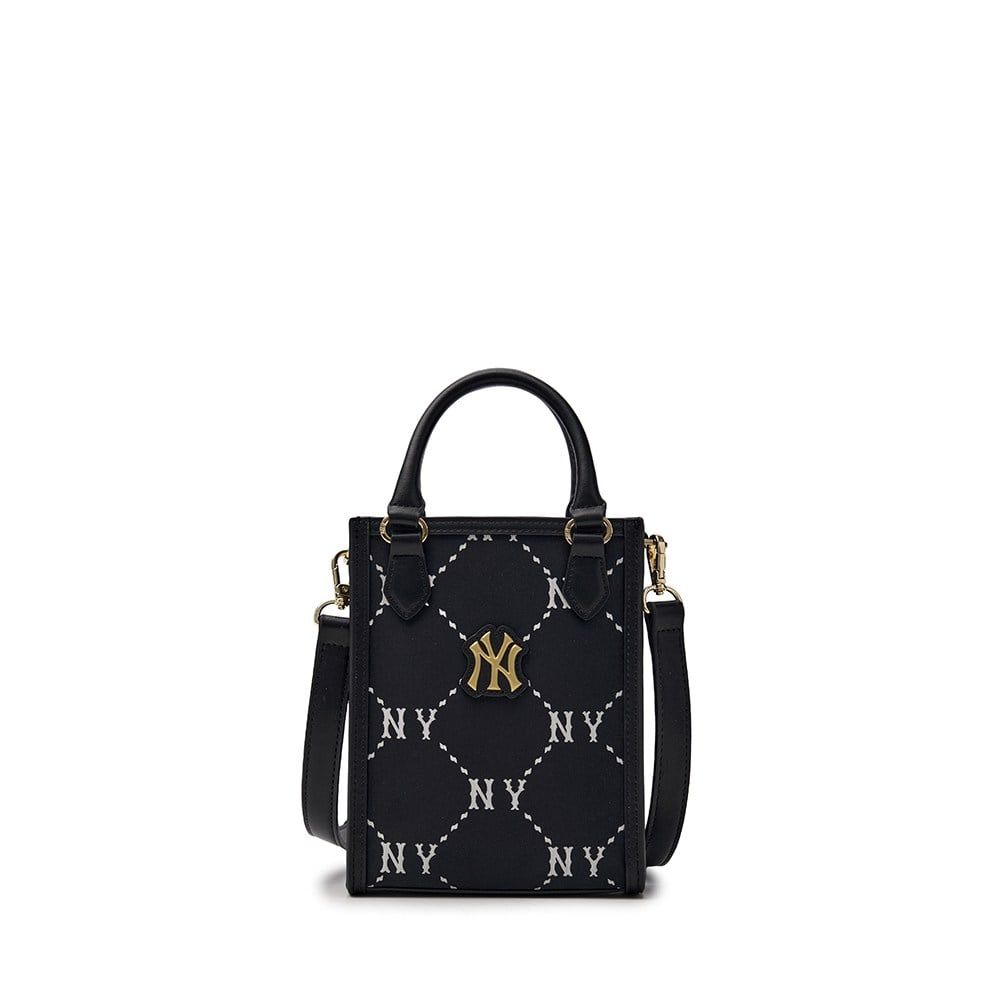 Túi Phone MLB Diamond Monogram Mini Tote NY Black 7ACRMD35N-50BKS 