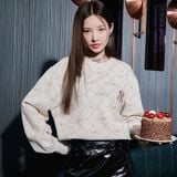  Áo Sweater MLB Korea - Dia Monogram Allover Jacquard NY - 3AMTM0134-50CRD 