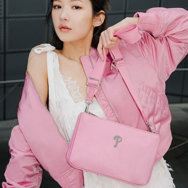 Túi Tote MLB Korea - Chainstrap Nylon Crossbody Philadelphia Phillies Pink - 3ACRM023N-10PKL