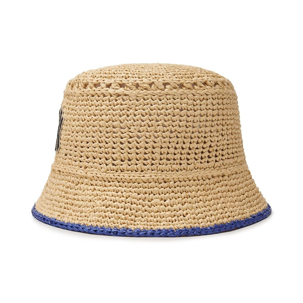  Nón Bucket MLB Raffia Crochet NY - 3AHTR0243-50BGL 