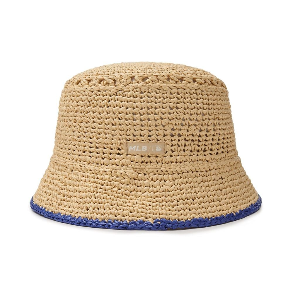  Nón Bucket MLB Raffia Crochet NY - 3AHTR0243-50BGL 