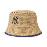  Nón Bucket MLB Raffia Crochet NY - 3AHTR0243-50BGL 