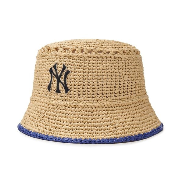 Nón Bucket MLB Raffia Crochet NY - 3AHTR0243-50BGL